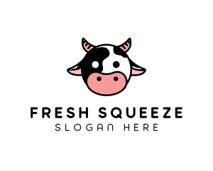 Cute Cow Head logo design