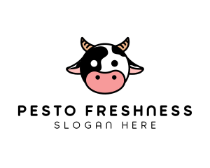 Cute Cow Head logo design