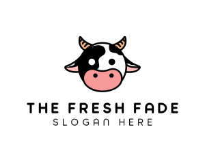 Cute Cow Head logo design