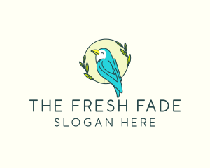 Happy Bird Wreath logo design