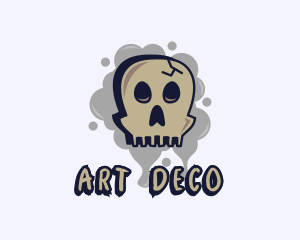 Skull Graffiti Art logo design