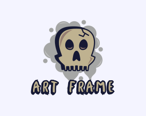 Skull Graffiti Art logo design