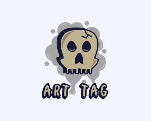 Skull Graffiti Art logo design