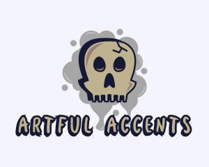 Skull Graffiti Art logo design