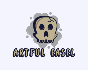 Skull Graffiti Art logo design