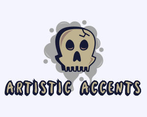 Skull Graffiti Art logo design