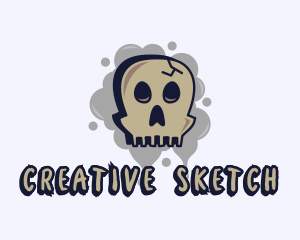 Skull Graffiti Art logo design