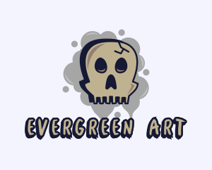 Skull Graffiti Art logo design