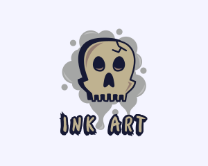 Skull Graffiti Art logo design