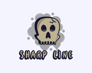 Skull Graffiti Art logo design