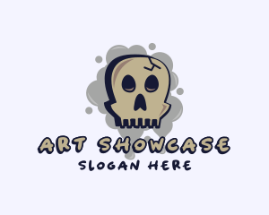 Skull Graffiti Art logo design