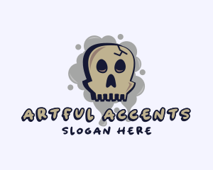 Skull Graffiti Art logo design