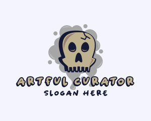 Skull Graffiti Art logo design