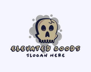 Skull Graffiti Art logo design