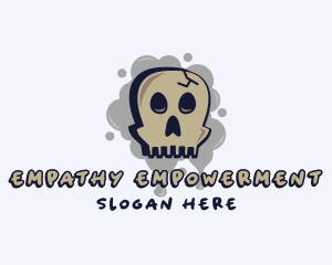 Skull Graffiti Art logo design