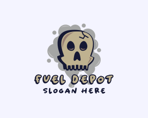 Skull Graffiti Art logo design