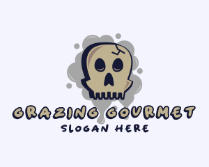 Skull Graffiti Art logo design