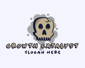 Skull Graffiti Art logo design