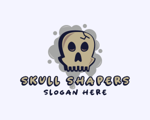 Skull Graffiti Art logo design