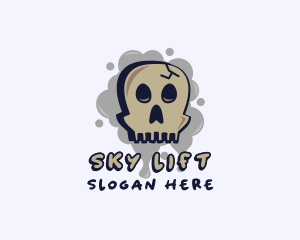 Skull Graffiti Art logo design