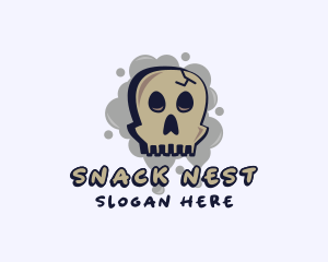 Skull Graffiti Art logo design