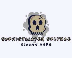 Skull Graffiti Art logo design