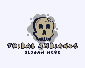 Skull Graffiti Art logo design