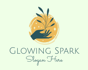 Plant Branch Hand Sparkles logo