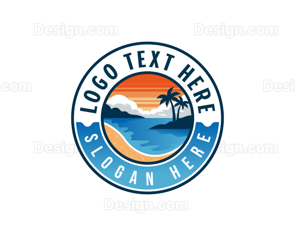 Travel Vacation Beach Logo