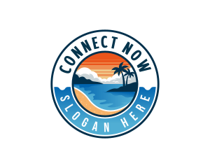 Travel Vacation Beach Logo