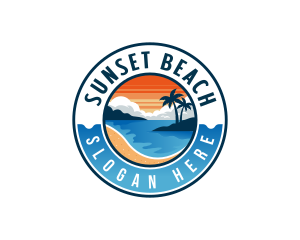 Travel Vacation Beach logo design