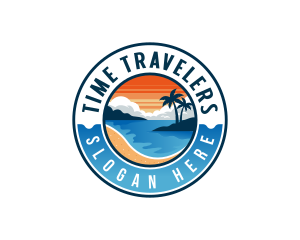 Travel Vacation Beach logo design