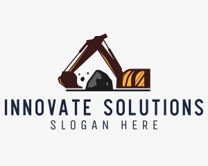 Excavator Arm Boulder Logo
