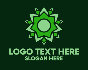 Organic Green Flower logo