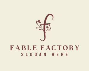 Floral Salon Letter F logo design