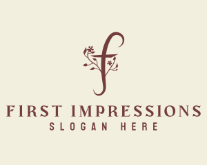 Floral Salon Letter F logo design