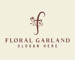 Floral Salon Letter F logo design