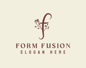 Floral Salon Letter F logo design