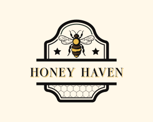 Natural Honey Bee  logo design