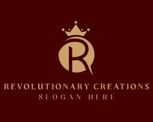 Royal Crown Letter R logo design