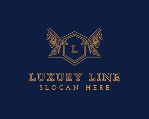 Luxury Bird Crest logo design