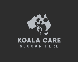 Australian Koala Map logo design