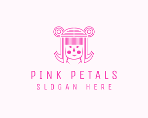 Cute Girl Doll  logo design