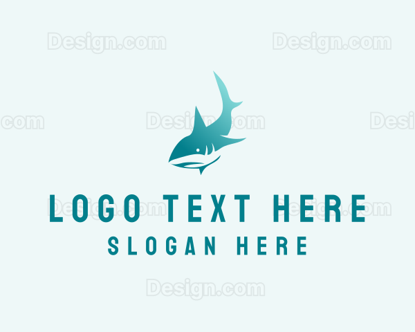 Ocean Shark Seafood Logo