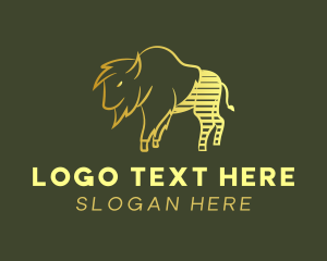 Gold Stripes Bison logo