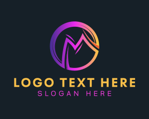 Modern Gradient Letter M logo