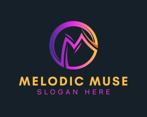 Modern Gradient Letter M logo design