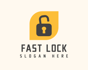 Unlock Padlock Locksmith logo design