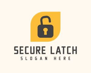 Unlock Padlock Locksmith logo design