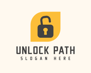 Unlock Padlock Locksmith logo design